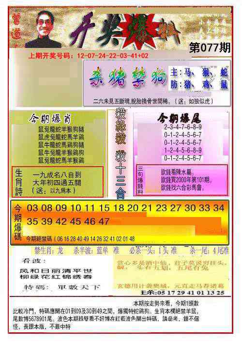 077期开奖爆料(新图推荐)[图]